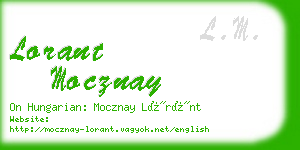 lorant mocznay business card